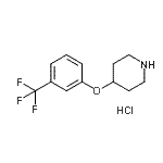 结构式 CAS# 28033-33-2, 4-[3-(三氟甲基)苯氧基]哌啶盐酸盐(1:1)