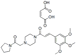 CAS#: 28044-44-2， 1-[(Pyrrolidin-1-Ylcarbonyl)Methyl]-4-(3,4,5-Trimethoxycinnamoyl)Piperazine Maleate