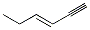 CAS 登录号：2807-09-2， (E)-己-3-烯-1-炔