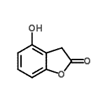 结构式 CAS# 2811-93-0, 4-羟基-1-苯并呋喃-2(3H)-酮
