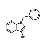 structure of CAS# 281192-93-6, 1-Benzyl-3-Bromo-1H-Pyrrolo[2,3-b]Pyridine;1-Benzyl-3-bromo-1H-pyrrolo[2,3-b]pyridine;1-Benzyl-3-bromo-7-azaindole;1-Benzyl-3-bromo-pyrrolo[2,3-b]pyridine