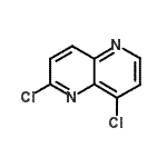 结构式 CAS# 28252-76-8, 2,8-二氯-1,5-萘啶