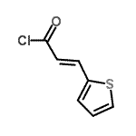 structure of CAS# 28424-61-5, (2E)-3-(2-Thienyl)Acryloyl Chloride;(2E)-3-(2-thienyl)prop-2-enoyl chloride;(E)-3-Thiophen-2-yl-acryloyl chloride;MFCD01320517