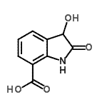 CAS 登录号：28546-23-8， 3-羟基-2-氧代-7-吲哚啉羧酸