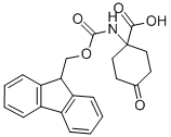 structure of CAS# 285996-74-9, N-Fmoc-Amino-4-Ketocyclohexylcarboxylic Acid;1-(9H-Fluoren-9-Ylmethoxycarbonylamino)-4-Oxo-Cyclohexane-1-Carboxylate;1-[(9H-Fluoren-9-Ylmethoxy-Oxomethyl)Amino]-4-Oxo-1-Cyclohexanecarboxylate;1-(9H-Fluoren-9-Ylmethoxycarbonylamino)-4-Keto-Cyclohexane-1-Carboxylate