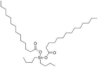 structure of CAS# 28660-67-5, Dibutylbis(Myristoyloxy)Stannane;(Dibutyl-Tetradecanoyloxy-Stannyl) Tetradecanoate;Tetradecanoic Acid (Dibutyl-(1-Oxotetradecoxy)Stannyl) Ester;Myristic Acid (Dibutyl-Tetradecanoyloxy-Stannyl) Ester