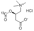 structure of CAS# 287389-45-1, Acetyl-1-13C-L-Carnitine Hydrochloride