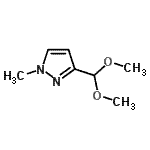 structure of CAS# 287917-82-2, 3-(Dimethoxymethyl)-1-Methyl-1H-Pyrazole;1H-PYRAZOLE,3-(DIMETHOXYMETHYL)-1-METHYL-;3-Dimethoxymethyl-1-methylpyrazole;dimethoxy(1-methylpyrazol-3-yl)methane