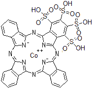 CAS#: 28802-06-4， 29H,31H-Phthalocyanine-1,2,3,4-Tetrasulfonic Acid, Cobalt(2+) Salt (1:1)