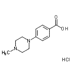 structure of CAS# 289044-60-6, 4-(4-Methylpiperazin-1-Yl)Benzoic Acid Hydrochloride;4-(4-methyl-1-piperazinyl)benzoic acid hydrochloride;4-(4-Methylpiperazin-1-yl)benzoic acid hydrochloride;4-(4-methylpiperazinyl)benzoic acid, chloride