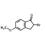 结构式 CAS# 29278-11-3, 2-溴-5-甲氧基-1-茚满酮