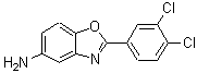 structure of CAS# 293737-85-6, 2-(3,4-Dichlorophenyl)-1,3-Benzoxazol-5-Amine;2-(3,4-dichlorophenyl)benzo[d]oxazol-5-amine;2-(3,4-Dichloro-phenyl)-benzooxazol-5-ylamine;2-(3,4-dichlorophenyl)benzoxazole-5-ylamine
