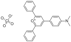 structure of CAS# 2970-29-8, 4-(p-Dimethylaminophenyl)-2,6-Diphenylpyrylium Perchlorate;4-(P-DIMETHYLAMINOPHENYL)-2,6-DIPHENYLPYRYLIUM PERCHLORATE ---VIOLET NEEDLES---;4-(P-DIMETHYLAMINOPHENYL)-2,6-DIPHENYLPYRYLIUM PERCHLORATE