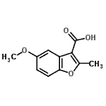 structure of CAS# 29735-88-4, 5-Methoxy-2-Methyl-1-Benzofuran-3-Carboxylic Acid;5-methoxy-2-methylbenzo[b]furan-3-carboxylic acid;5-methoxy-2-methylbenzofuran-3-carboxylic acid;5-Methoxy-2-methyl-benzofuran-3-carboxylic acid