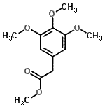 structure of CAS# 2989-06-2, Methyl (3,4,5-Trimethoxyphenyl)Acetate;3,4,5-TRIMETHOXYPHENYLACETICACIDMETHYLESTER;Methyl 2-(3,4,5-trimethoxyphenyl)acetate;MFCD00017207