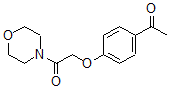 structure of CAS# 29942-00-5, 4'-Morpholinocarbonylmethoxy-Acetophenone;2-(4-Acetylphenoxy)-1-Morpholino-Ethanone;2-(4-Acetylphenoxy)-1-Morpholinoethanone;2-(4-Ethanoylphenoxy)-1-Morpholin-4-Yl-Ethanone
