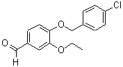 结构式 CAS# 299441-96-6, 4-[(4-氯苄基)氧基]-3-乙氧基苯甲醛