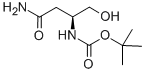 结构式 CAS# 30044-67-8, (S)-(4-氨基-1-羟基-4-氧代丁烷-2-基)氨基甲酸叔丁酯