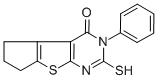 structure of CAS# 300557-77-1, 1,2,3,5,6,7-Hexahydro-3-Phenyl-2-Thioxo-4H-Cyclopenta[4,5]Thieno[2,3-d]Pyrimidin-4-One;2-Mercapto-3-Phenyl-3,5,6,7-Tetrahydro-4H-Cyclopenta[4,5]Thieno[2,3-D]Pyrimidin-4-One, 96%;4H-CYCLOPENTA[4,5]THIENO[2,3-D]PYRIMIDIN-4-ONE, 3,5,6,7-TETRAHYDRO-2-MERCAPTO-3-PHENYL-;3-PHENYL-2-SULFANYL-3,5,6,7-TETRAHYDRO-4H-CYCLOPENTA[4,5]THIENO[2,3-D]PYRIMIDIN-4-ONE