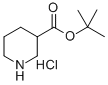 structure of CAS# 301180-05-2, 3-Piperidinecarboxylic Acid Tert-Butyl Ester Hydrochloride;Piperidine-3-Carboxylic Acid Tert-Butyl Ester Hydrochloride;3-Piperidinecarboxylic Acid T-Butyl Ester Hydrochloride;Tert-Butyl Piperidine-3-Carboxylate Hydrochloride