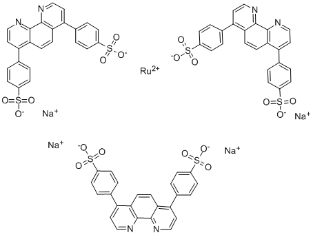 structure of CAS# 301206-84-8, Tris[4-(1,10-phenanthrolin-4-yl)benzenesulfonic acid] ruthenium sodium salt;Ruthenium(II)-Tris-(Bathophenanthrolin-Disulfonat)  Solution  Sodium  Salt;Tris(Bathophenanthrolinedisulfonate)Ruthenium(II)  Solution  Sodium  Salt;Ruthenium(II)-Tris-(Bathophenanthrolin-Disulfonat) Sodium Salt Solution