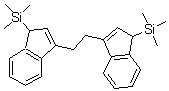 structure of CAS# 302912-04-5, Trimethyl-[3-[2-(3-trimethylsilyl-3H-inden-1-yl)ethyl]-1H-inden-1-yl]silane