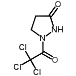 结构式 CAS# 303994-71-0, 1-(三氯乙酰基)-3-吡唑烷酮