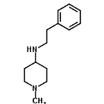 结构式 CAS# 30508-81-7, 1-甲基-N-(2-苯基乙基)-4-哌啶胺