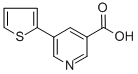 structure of CAS# 306934-96-3, 5-(2-Thienyl)Nicotinic Acid;5-(THIOPHEN-2-YL)PYRIDINE-3-CARBOXYLIC ACID;5-(Thien-2-Yl)Nicotinic Acid;5-(2-THIENYL)NICOTINIC ACID