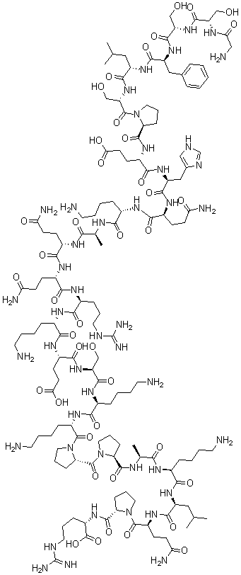 CAS#: 307950-60-3， H-Gly-Ser-Ser-Phe-Leu-Ser-Pro-Glu-His-Gln-Lys-Ala-Gln-Gln-Arg-Lys-Glu-Ser-Lys-Lys-Pro-Pro-Ala-Lys-Leu-Gln-Pro-Arg-OH