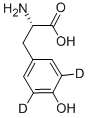 structure of CAS# 30811-19-9, L-4-Hydroxyphenyl-3,5-D2-Alanine