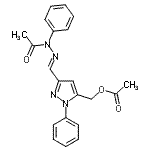 CAS#: 3082-93-7， (3-{(E)-[Acetyl(Phenyl)Hydrazono]Methyl}-1-Phenyl-1H-Pyrazol-5-Yl)Methyl Acetate