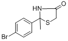 结构式 CAS# 309294-12-0, 2-(4-溴苯基)-2-甲基噻唑烷-4-酮