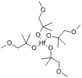 structure of CAS# 309915-48-8, Tetrakis(1-Methoxy-2-Methyl-2-Propoxy)Hafnium;Tetrakis(1-Methoxy-2-Methyl-2-Propoxy)Hafnium(Iv);TETRAKIS(1-METHOXY-2-METHYL-2-PROPOXY)HAFNIUM;TETRAKIS(1-METHOXY-2-METHYL-2-PROPOXY)H&