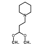 结构式 CAS# 31007-28-0, 1-(3,3-二甲氧基丙基)哌啶