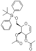 structure of CAS# 312692-93-6, 3,4-Di-O-acetyl-6-O-(tert-butyldiphenylsilyl)-D-galactal