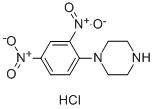 structure of CAS# 31284-04-5, 1-(2,4-Dinitrophenyl)-Piperazine;1-(2,4-DINITROPHENYL)-PIPERAZINE HCL;4-Dinitrophenyl)-Piperazine Hcl