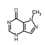 structure of CAS# 314021-93-7, 1-Methyl-1H-Pyrazolo[4,3-d]Pyrimidin-7-Ol;1-methyl-1H-pyrazolo[4,3-d]pyrimidin-7(4H)-one;1-METHYL-1H-PYRAZOLO[4,3-D]PYRIMIDIN-7-OL;1-methyl-6-hydropyrazolo[4,5-d]pyrimidin-7-one