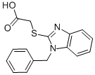 结构式 CAS# 314036-23-2, 2-[1-(苯基甲基)苯并咪唑-2-基]硫基乙酸