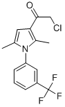 structure of CAS# 314245-30-2, 2-Chloro-1-[2,5-Dimethyl-1-[3-(Trifluoromethyl)Phenyl]-1H-Pyrrol-3-Yl]-Ethanone;1-ETHANONE, 2-CHLORO-1-[2,5-DIMETHYL-1-[3-(TRIFLUOROMETHYL)PHENYL]-1H-PYRROL-3-YL]-;2-CHLORO-1-(2,5-DIMETHYL-1-[3-(TRIFLUOROMETHYL)PHENYL]-1H-PYRROL-3-YL)-1-ETHANONE;2-CHLORO-1-[2,5-DIMETHYL-1-(3-TRIFLUOROMETHYL-PHENYL)-1H-PYRROL-3-YL]-ETHANONE