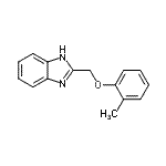 structure of CAS# 3156-23-8, 2-[(2-Methylphenoxy)Methyl]-1H-Benzimidazole;1-(benzimidazol-2-ylmethoxy)-2-methylbenzene;1H-Benzoimidazole, 2-O-tolyloxymethyl-;2-(2-methylphenoxymethyl)-1H-1,3-benzodiazole