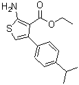 结构式 CAS# 315683-17-1, 2-氨基-4-(4-异丙基苯基)-3-噻吩羧酸乙酯