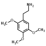 结构式 CAS# 3166-78-7, 2-(2,4,5-三甲氧基苯基)乙胺