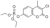 结构式 CAS# 321-54-0, 3-氯-4-甲基-7-香豆素基二乙基磷酸酯