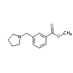 structure of CAS# 321198-22-5, Methyl 3-(1-Pyrrolidinylmethyl)Benzoate;Methyl 3-(1-pyrrolidinylmethyl)benzoate;Methyl 3-(1-Pyrrolidylmethyl)benzoate;MFCD09909459