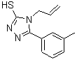 structure of CAS# 322412-27-1, 4-Allyl-5-(3-Methylphenyl)-4H-1,2,4-Triazole-3-Thiol;4-allyl-5<wbr>-(3-methy<wbr>lphenyl)-<wbr>2,4-dihyd<wbr>ro-3H-1,2<wbr>,4-triazo<wbr>le-3-thio<wbr>ne;4-allyl-5<wbr>-(3-methy<wbr>lphenyl)-<wbr>4H-1,2,4-<wbr>triazol-3<wbr>-yl hydro<wbr>sulfide;4-Allyl-5-m-tolyl-4H-[1,2,4]triazole-3-thiol