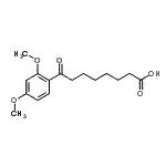 structure of CAS# 32246-84-7, 8-(2,4-Dimethoxyphenyl)-8-Oxooctanoic Acid;8-(2,4-Dimethoxyphenyl)-8-oxooctanoic acid