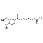 结构式 CAS# 32246-94-9, 8-(3,4-二甲氧基苯基)-8-氧代辛酸