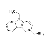 structure of CAS# 322724-26-5, 1-(9-Ethyl-9H-Carbazol-3-Yl)Methanamine;9H-CARBAZOLE-3-METHANAMINE,9-ETHYL-;C-(9-Ethyl-9H-carbazol-3-yl)-methylamine