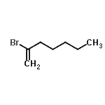 structure of CAS# 3252-91-3, 2-Bromo-1-Heptene;2-Bromo-1-heptene;2-Bromohept-1-ene;2-Bromo-N-mesitylpropanamide
